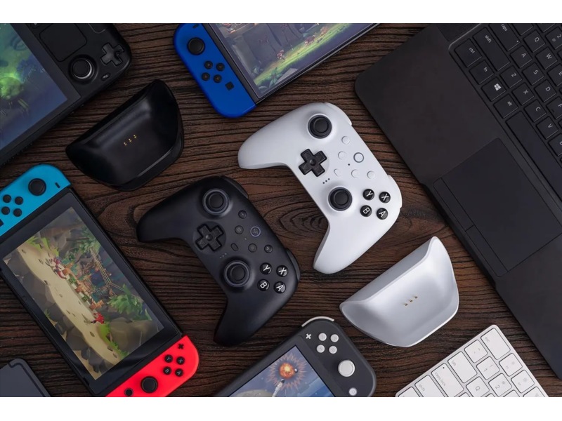 8BitDo Ultimate 2 Trådlös Bluetooth Kontroller (vit) Gamepad