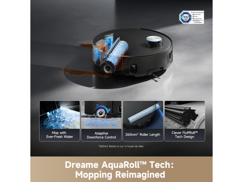 Dreame Aqua10 Ultra Roller Robotdammsugare (svart) Robotdammsugare