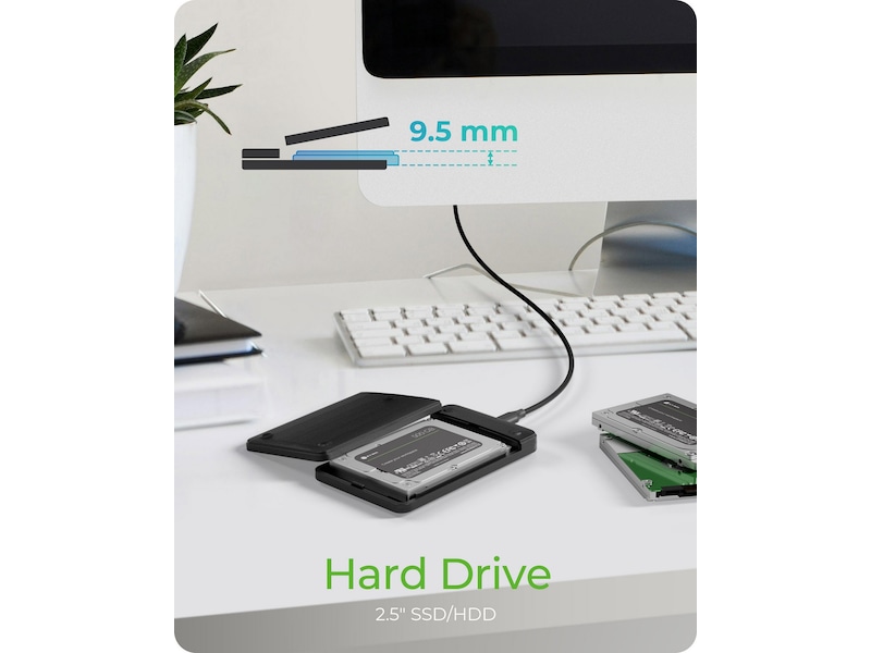 Icy Box 2.5" SATA HDD/SSD Kabinett Externa Chassi