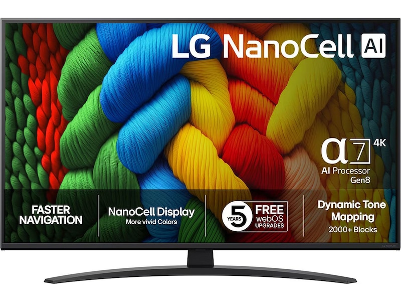LG 86'' NANO81 NanoCell AI 4K Smart TV (2025) Över 80 tums TV