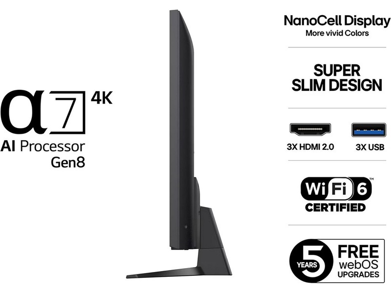 LG 86'' NANO81 NanoCell AI 4K Smart TV (2025) Över 80 tums TV