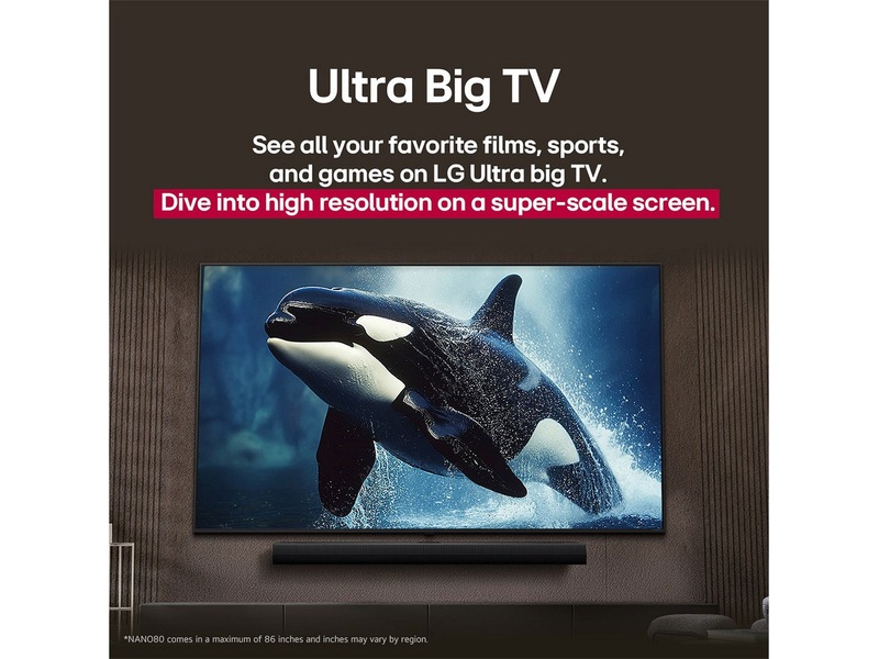 LG 86'' NANO81 NanoCell AI 4K Smart TV (2025) Över 80 tums TV