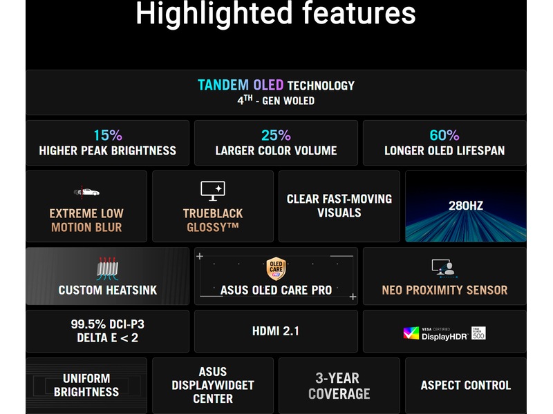 ASUS 27" gamingskärm ROG Strix XG27AQWMG Datorskärm