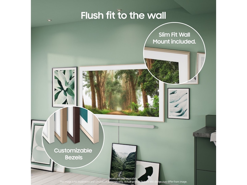 Samsung The Frame Pro 75" LS03FW + ram Beige Wood 60 - 69 tums TV