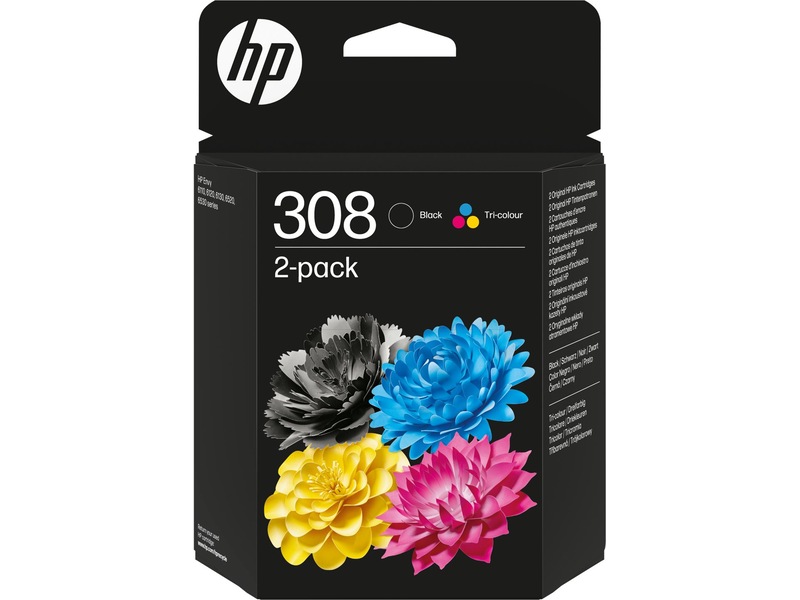 HP Ink 308 svart/tri-color bläck Combo 2-Pack Bläckpatron
