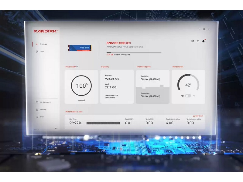 Sandisk WD Blue SN5100 NVMe SSD M.2 2TB SSD M.2