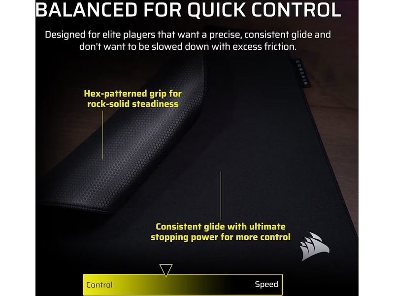 CORSAIR MM PRO Medium Control Gaming Mouse Pad (svart) Gamingmusmatta