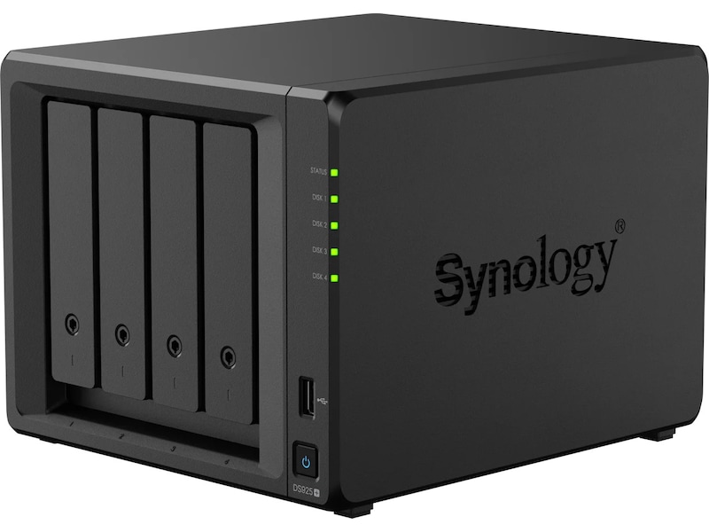Synology DS925+ skrivbordsmodell, 4 fack, fyrkärnig, 4GB DDR4 RAM Nätverkslagring (NAS)
