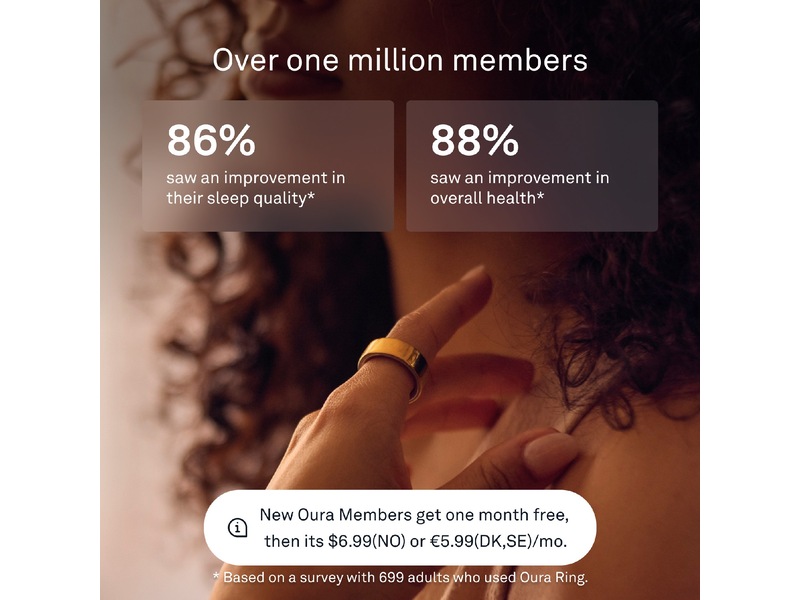 Oura Ring 4 Smart Ring str. 8 (guld) -B-Grade Demo tillbehör till mobiler & smartwatches