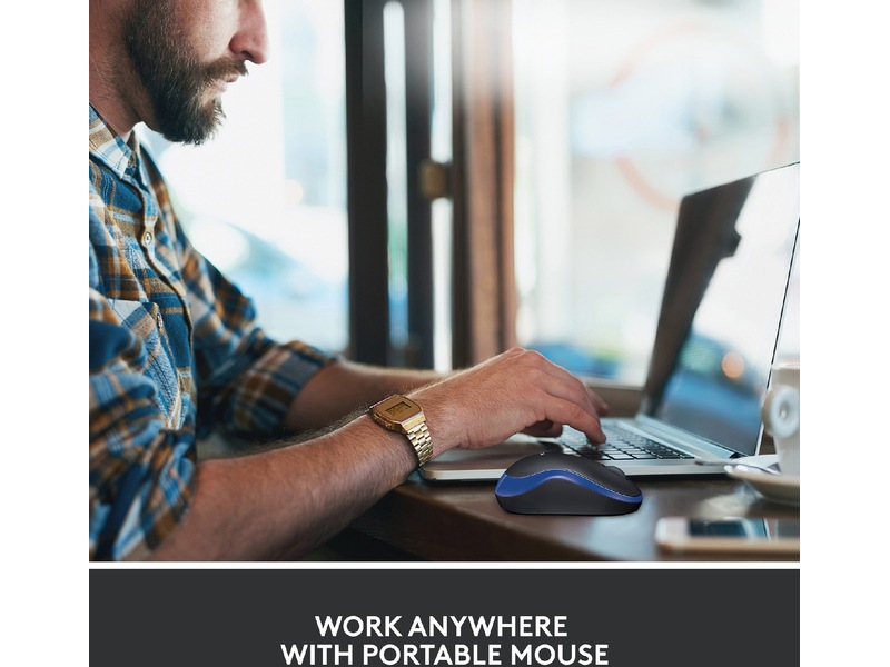 Logitech M185 Trådlös Mus Blå Mus