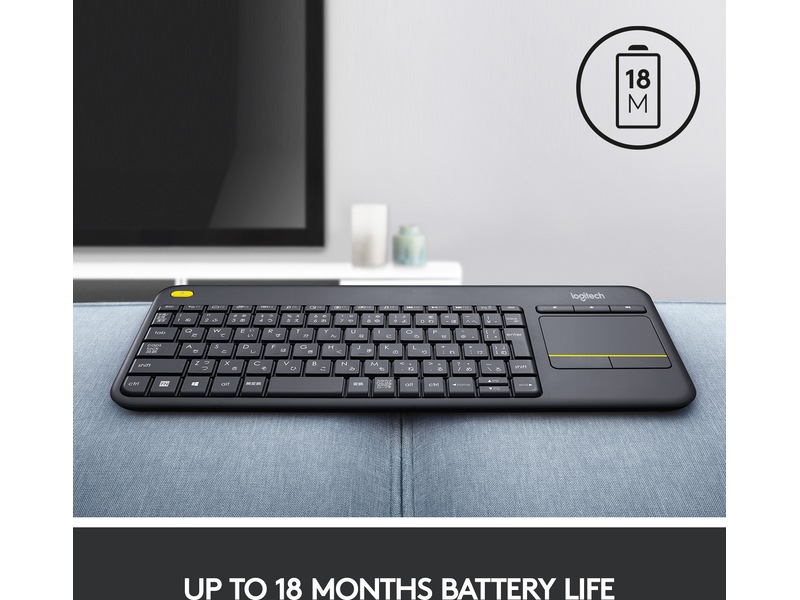 Logitech K400 Plus Tangentbord Mörkgrå Tangentbord