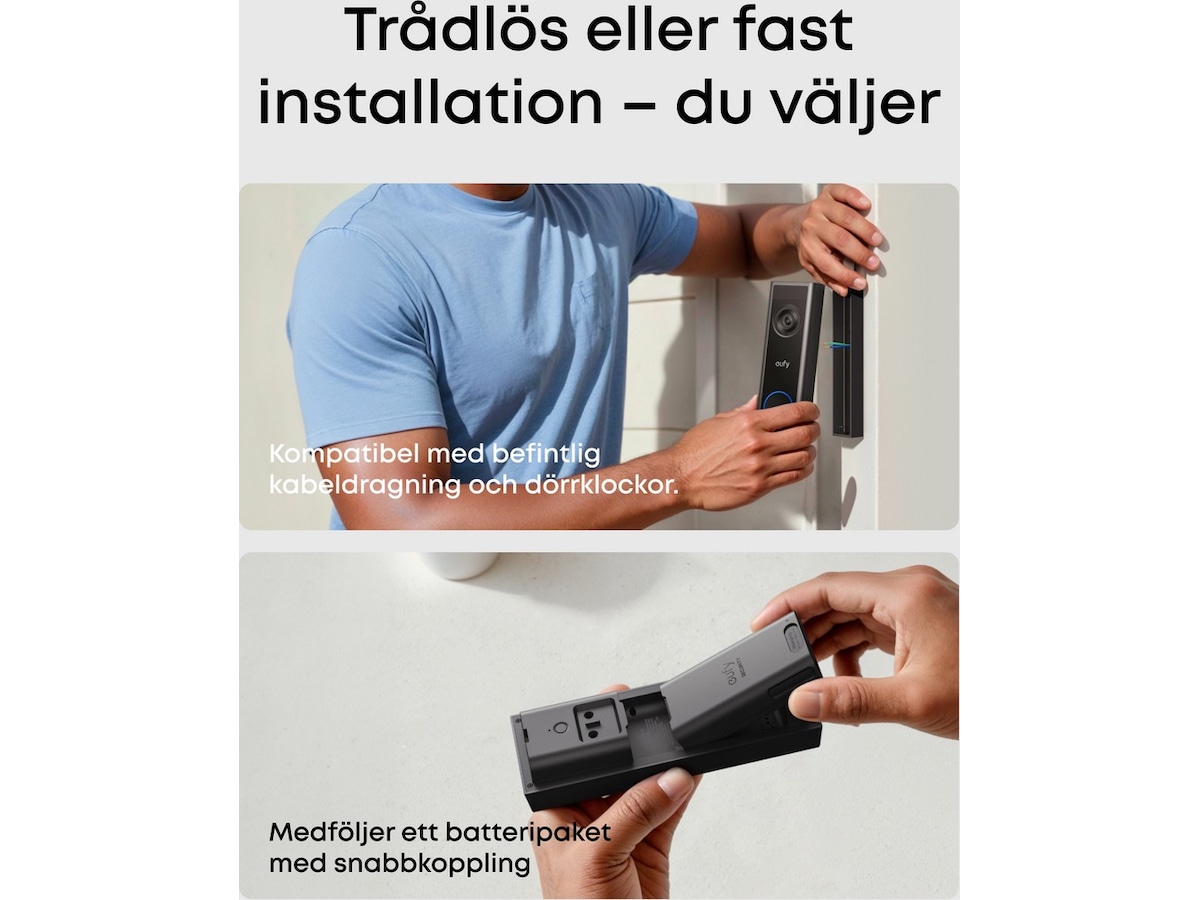 Eufy Video Doorbell C31 videoringklocka (svart) Ringklockor