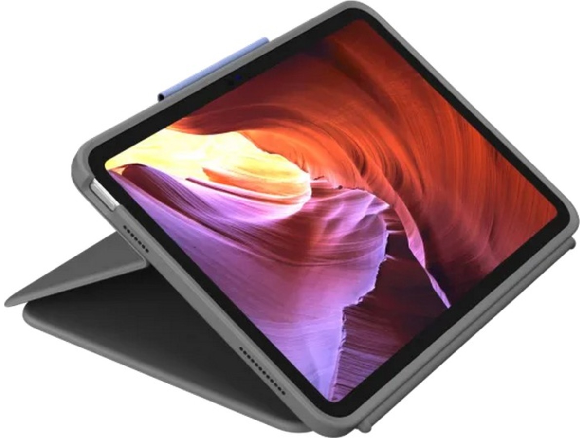 Logitech iPad 10,9" / 11" Rugged Folio Tangentbordsfodral (oxford grey) Skydd