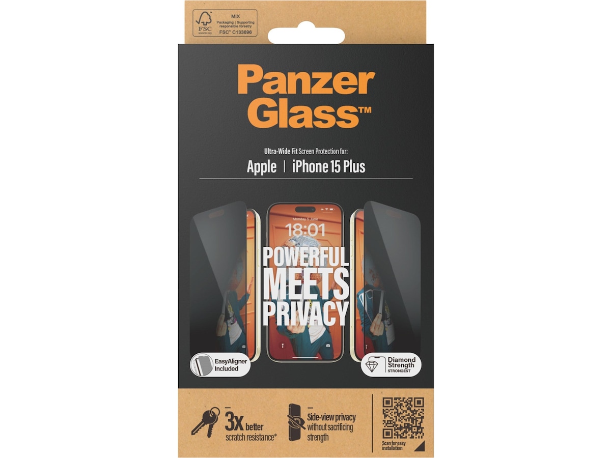 Panzerglass iPhone 15 Plus Privacy Skärmskydd Skärmskydd