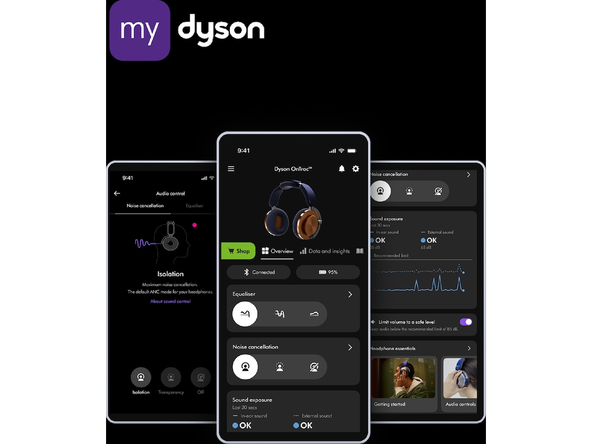 Dyson onTrac CNC Trådlösa Hörlurar, Over-Ear (aluminium) Hörlurar