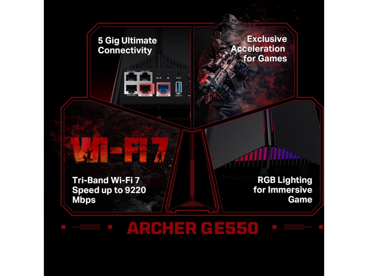 TP-Link Archer GE550 WiFi 7 gaming router Router