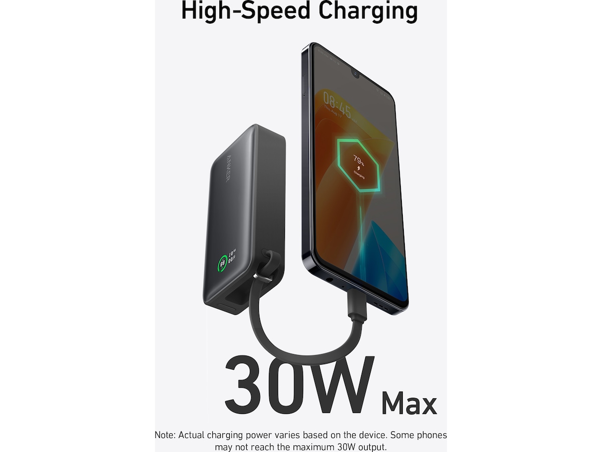 Anker 545 Nano Powerbank 10000mAh (svart) -B-Grade Demo tillbehör till mobiler & smartwatches