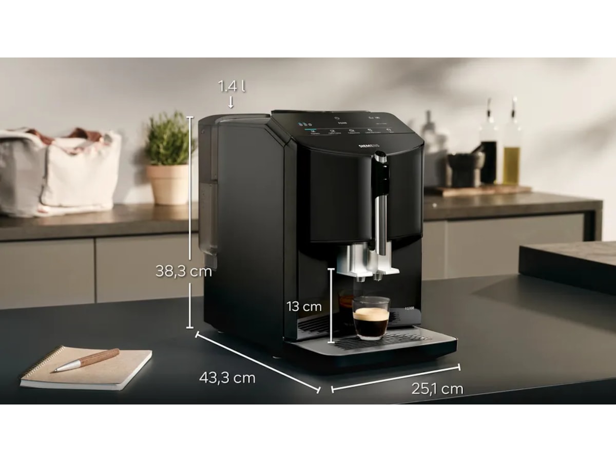 Siemens EQ300 Automatisk kaffemaskin TF301E09 Espressomaskiner