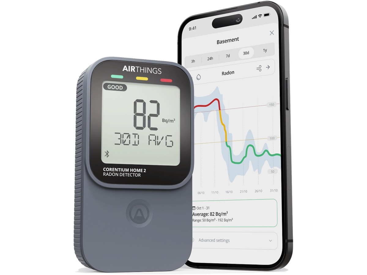 Airthings Corentium Home 2 Radonmätare Diverse säkerhet