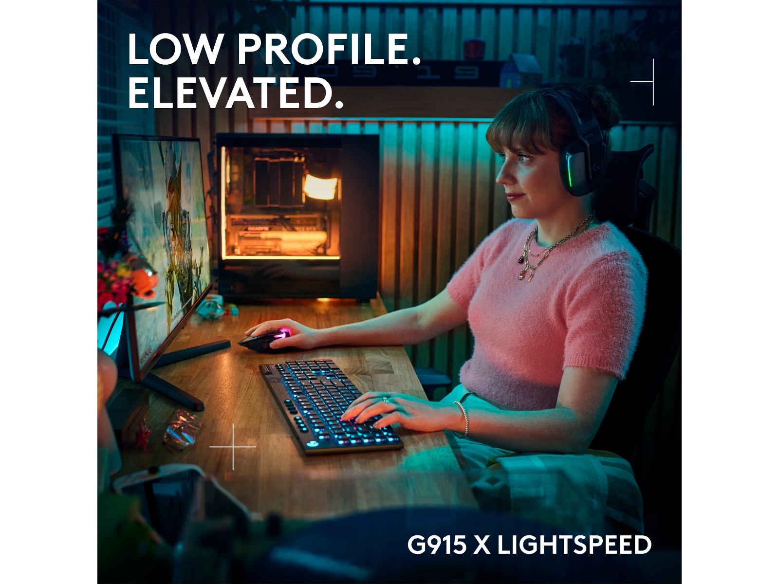 Logitech G915 X Lightspeed Trådlös Gamingtangentbord (svart) Gamingtangentbord