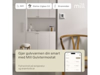 Mill Smart WiFi Golvtermostat (matt vit) Tillbehör till värme
