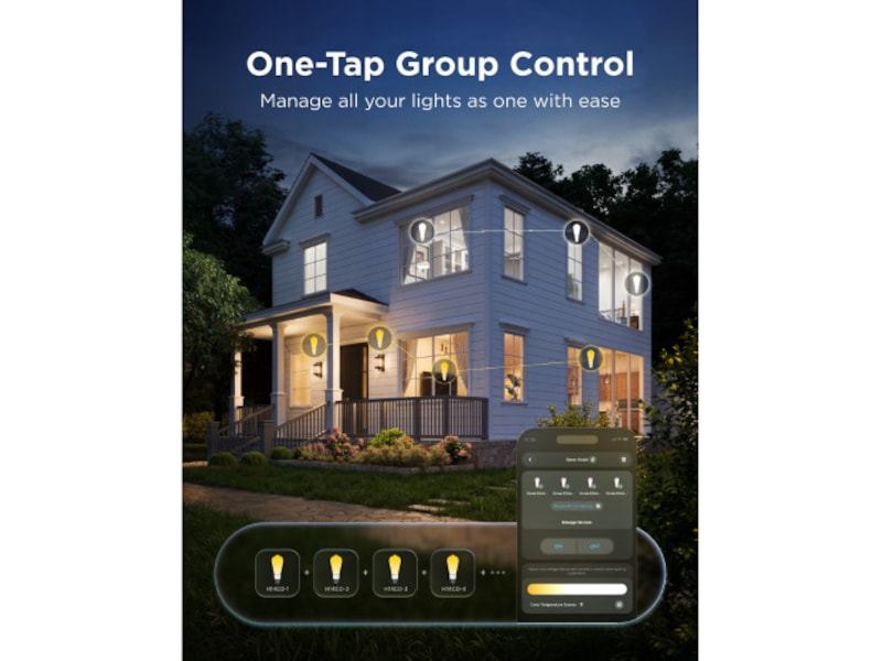 Govee Smart Edison Bulb E27, RGBWW LED Lamp ST64, Compatible with Matter LED-lampor & glödlampor