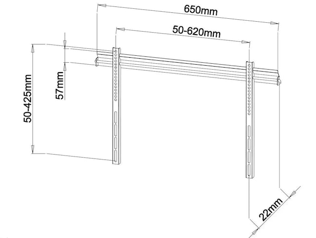 Linedrawing of wallmount