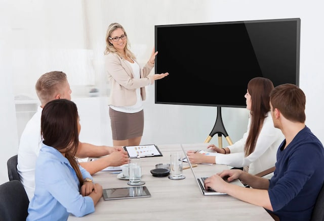 tvstand showcased in meeting environment tvstand showcased in meeting environment