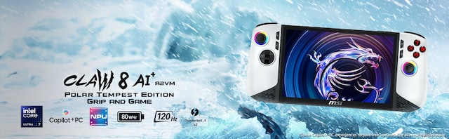 MSI Claw 8 AI+ Polar Tempest