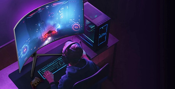 LG 45" UltraGear Curved gaming monitor 45GR95QE