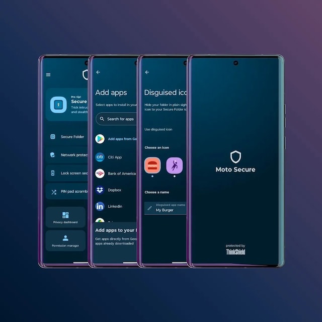 Med Moto Secure kan du skapa en hemlig mapp för dina mest känsliga uppgifter.