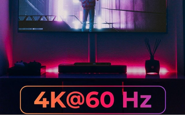 4K-upplösning vid 60 Hz upp till 3 skärmar