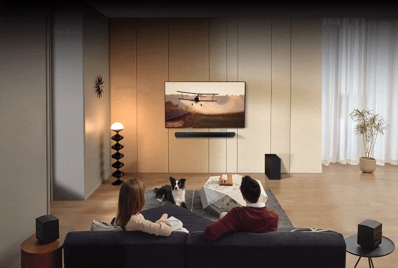 Äkta 9.1.4-kanaligt ljud Äkta 9.1.4-kanaligt ljud