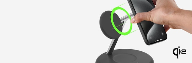 Belkin 3-i-1 magnetiskt trådlöst laddningsställ med Qi2 15W Belkin 3-i-1 magnetiskt trådlöst laddningsställ med Qi2 15W